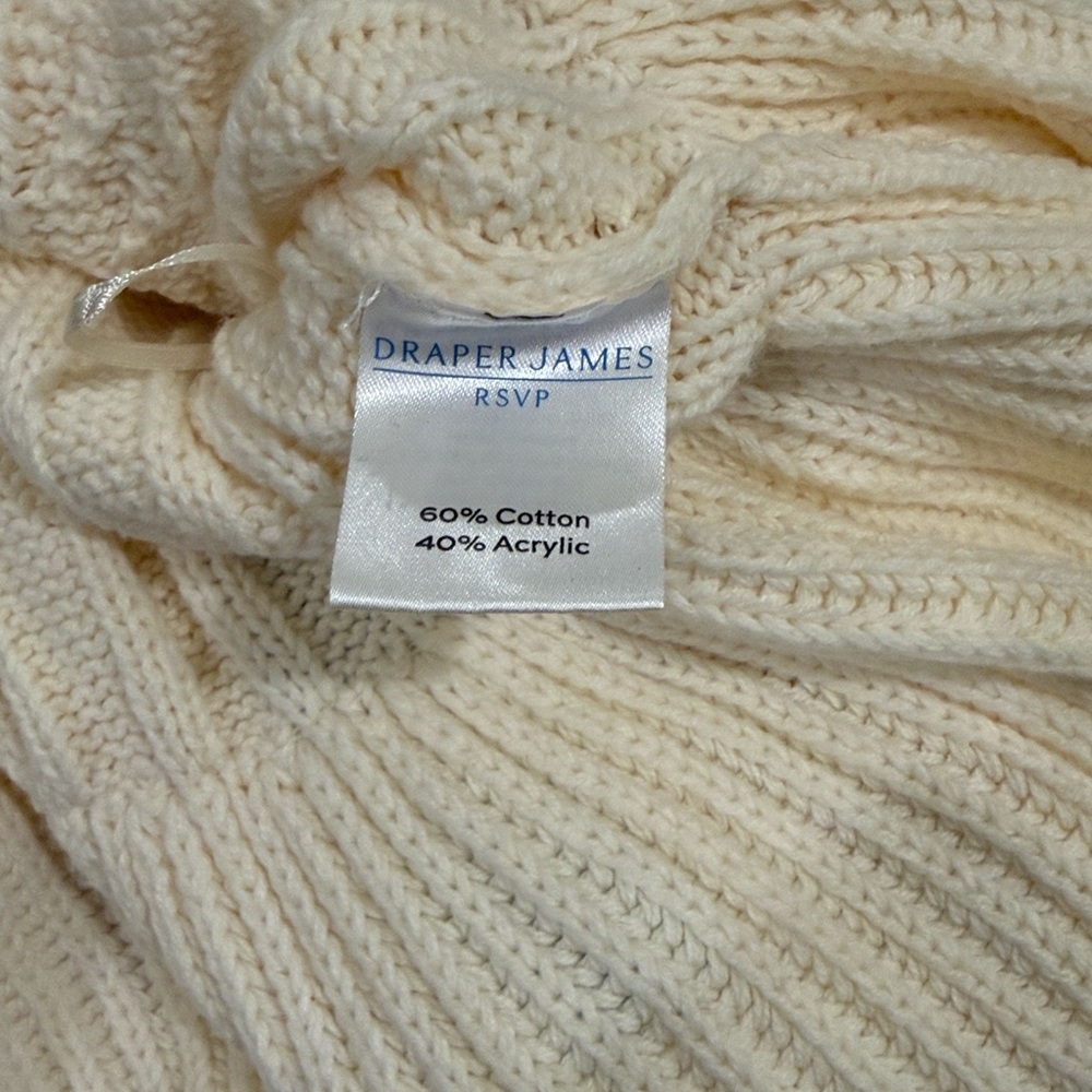 Draper James Cream Knitted Ruffle Sweater NWT - Picture 8 of 9